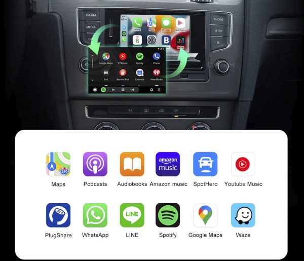 Photo - Volkswagen Wireless CarPlay & Android Auto / Golf Passat Tiguan 2014-2018